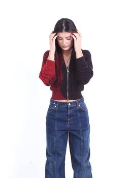 推荐ALEXANDER MC QUEEN Sweater Women Black and red商品