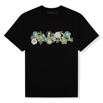 推荐Amiri Flower Logo Black T Shirt商品