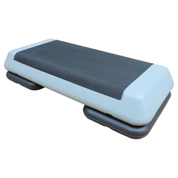 Streamdale Furniture | Streamdale Adjustable Workout Aerobic Stepper in Fitness & Exercise Step Platform Trainer Gray Black with 2 Risers,商家Premium Outlets,价格¥558