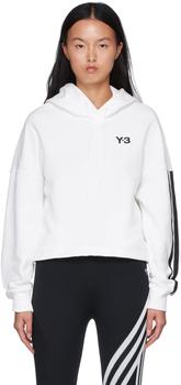 Y-3 | White Cotton Hoodie商品图片,5.2折