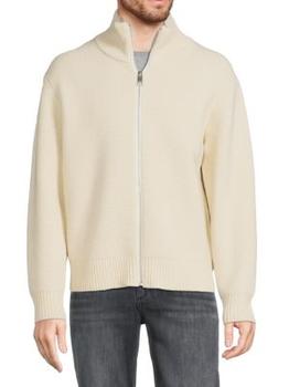 FRAME | Wool Blend Full Zip Sweater商品图片,4折