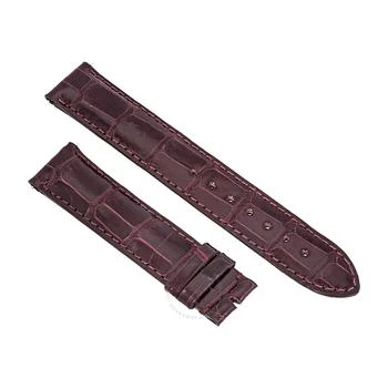 Hadley Roma | Shiny Burgundy Alligator Leather Strap,商家Jomashop,价格¥373