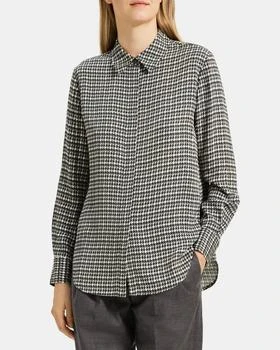 推荐Relaxed Shirt in Houndstooth Viscose商品