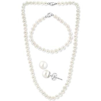 商品EFFY® 3-Pc. Set Cultured Freshwater Pearl (6-1/2 mm) Collar Necklace, Bracelet, & Stud Earrings.图片
