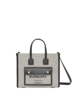 burberry包, Burberry | Mini two-tone canvas and leather freya tote商品图片 