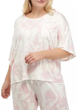 Love, Fire, Love, Fire | Plus Size Rayon Spandex Short Sleeve Pajama Shirt商品图片 5折×额外8.5折, 额外八五折