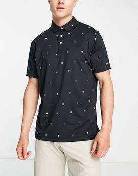 Nike Golf, NIKE | Nike Golf Player Dri-FIT small print polo in black商品图片 