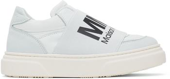 MAISON MARGIELA | Kids White & Grey Elastic Logo Sneakers商品图片,5.8折