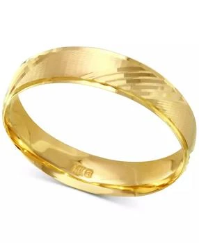 Macy's | Diagonal Textured Wedding Band in 14k Gold,商家Macy's,价格¥4498