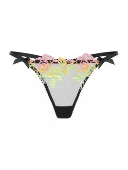 L'Agent by Agent Provocateur | Callypso Floral-Embroidered Thong 