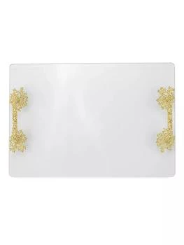 Olivia Riegel | Nature-Inspired Isadora Glass Tray,商家Saks Fifth Avenue,价格¥2403