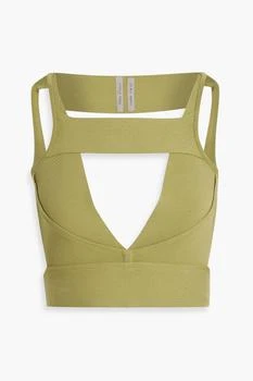 Rick Owens | Sling cutout stretch-knit bra top,商家THE OUTNET US,价格¥2725