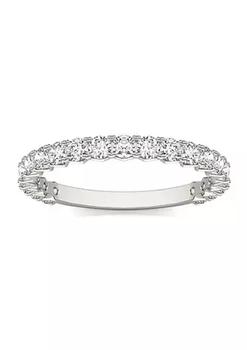 Charles & Colvard, Charles & Colvard | 3/4 ct. t.w. Lab Created Moissanite Semi-Eternity Band in 14k White Gold商品图片 