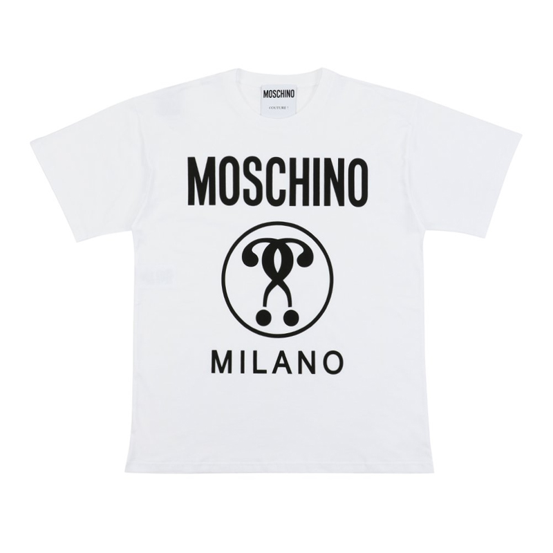 Moschino | MOSCHINO 女士白色双问号印花短袖T恤 EA0711-5540-1001商品图片,独家减免邮费