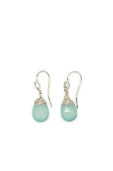 A Blonde and Her Bag | Jill Short Drop Earring in Chalcedony,商家Premium Outlets,价格¥122
