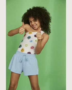 推荐Girl's Nai Happy Face-Print One Shoulder Swimsuit, Size 8-14商品