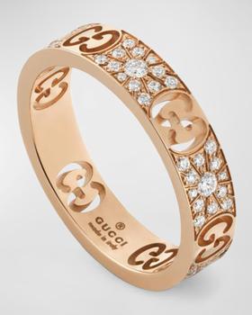 商品Gucci | 18k Rose Gold Icon Stardust Diamond Ring,商家Neiman Marcus,价格¥37206图片