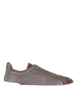 zegna鞋正品, Zegna | Ermenegildo Zegna Men's Brown Other Materials Sneakers商品图片 