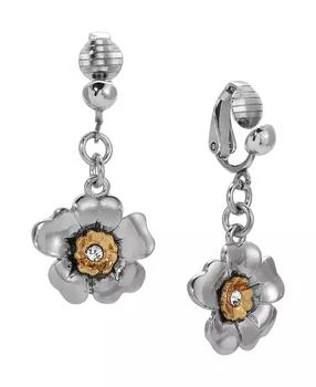 2028 | Crystal Flower Clip Earrings,商家Macy's,价格¥144