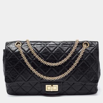 [二手商品] Chanel | Chanel Black Quilted Aged Leather Reissue 2.55 Classic 227 Flap Bag商品图片,8.7折, 满1件减$100, 满减