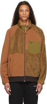 推荐Brown & Green Patchwork Fleece Sweatshirt商品