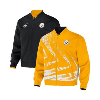 推荐Men's NFL X Staple Yellow Pittsburgh Steelers Embroidered Reversable Nylon Jacket商品