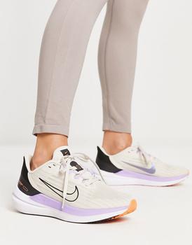 NIKE | Nike Running Air Winflo 9 trainers in stone商品图片,额外9.5折, 额外九五折