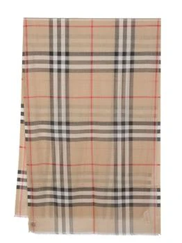 Burberry | BURBERRY - Giant Check Wool And Silk Blend Scarf 