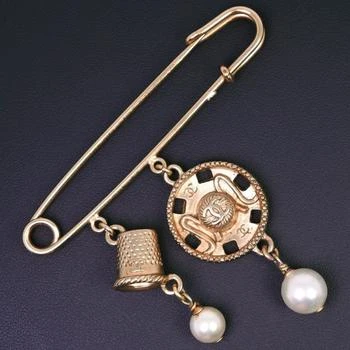 [二手商品] Chanel | Cc Coco Brooch Metal With Faux Pearls And Crystals _Plated Brooch Jewelry (Pre-Owned),商家Premium Outlets,价格¥5431