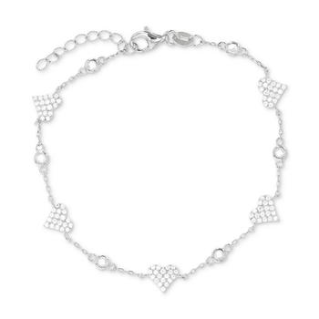 Cubic Zirconia Heart Cluster Chain Bracelet product img