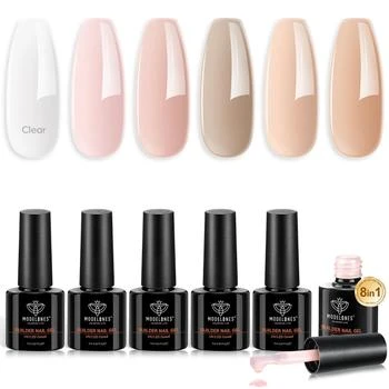MODELONES | Nude Brown - 6 Colors 8-in-1 Builder Gel Set 7ml,商家MODELONES,价格¥78