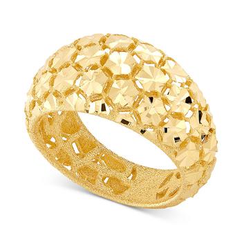 商品Effy | Effy Oro by EFFY® Bead-Design Wide-Band Statement Ring in 14k Gold,商家Macy's,价格¥13046图片