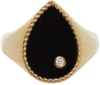 商品金色 & 黑色 Pear 图章戒指,商家SSENSE CN,价格¥10548图片