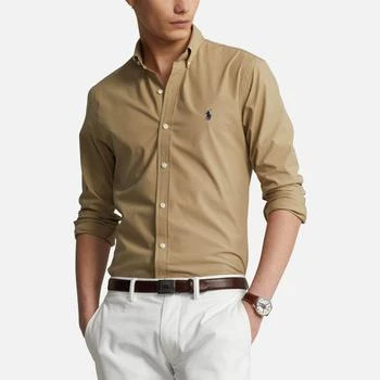 推荐Polo Ralph Lauren Men's 4D Stretch Poplin Shirt - Surrey Tan商品