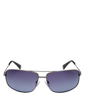推荐Men's Polarized Brow Bar Square Sunglasses, 63mm商品