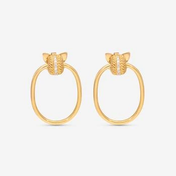 Roberto Coin | Roberto Coin Opera 18K Yellow Gold Diamond Earrings 7772807AYERX,商家Shopworn,价格¥14639