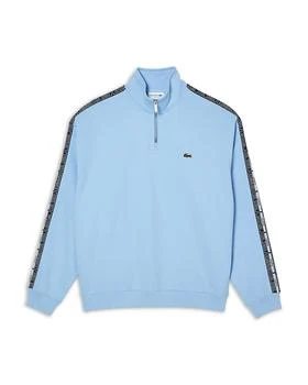 Lacoste | Cotton Loose Fit Quarter Zip Mock Neck Sweatshirt 满$100减$25, 满减