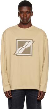 We11done | Beige Bonded Long Sleeve T-Shirt商品图片,3.1折