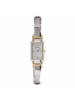 推荐Womens 98P188 Classic Quartz Stainless Steel Watch Silver/Gold Tone (Grey)商品