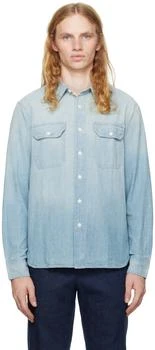 RRL | Blue Chambray Work Shirt,商家Ssense US,价格¥1862