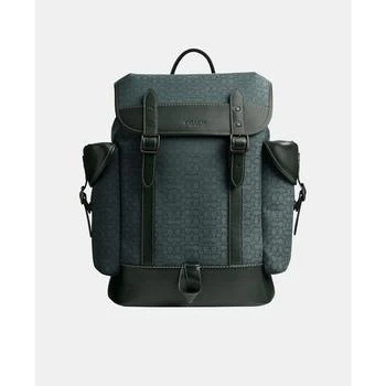 Coach | Leather Hitch Backpack in Micro Signature Jacquard 