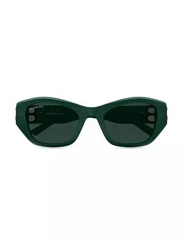 推荐Dynasty 53MM Rectangular Sunglasses商品