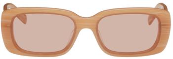 Alexander McQueen | Pink Rectangular Sunglasses商品图片,独家减免邮费