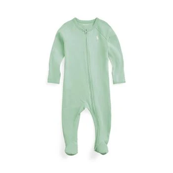 Ralph Lauren | Baby Boys Cotton Interlock Footed Zip Coverall 独家减免邮费