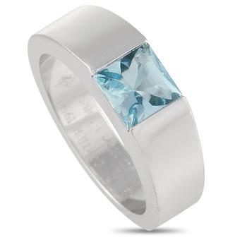 美国卡地亚戒指, [二手商品] Cartier | Cartier 18K White Gold Aquamarine Ring商品图片 5.9折