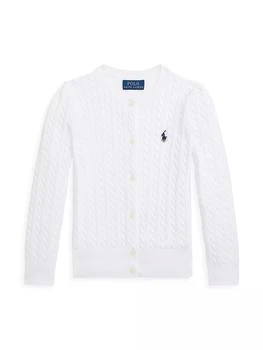 Ralph Lauren | Little Girl's & Girl's Cotton Cable-Knit Sweater,商家Saks Fifth Avenue,价格¥452