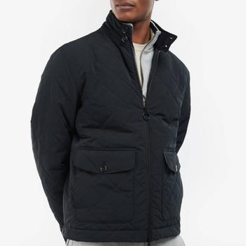 推荐Barbour Men's Hitchen Quilt Jacket - Black/Grey Stone Tartan商品