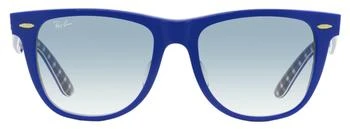 推荐Ray-Ban Unisex Low Bridge Fit Sunglasses RB2140F 13193F Blue 54mm商品
