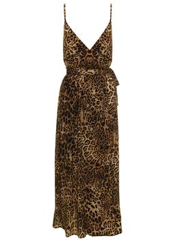 时尚pinko连衣裙女装, PINKO | Pinko Woman's Long Ambu Viscose Animalier Dress商品图片 6.1折