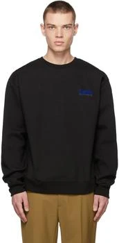推荐Black Stitched Logo Crewneck Sweater商品